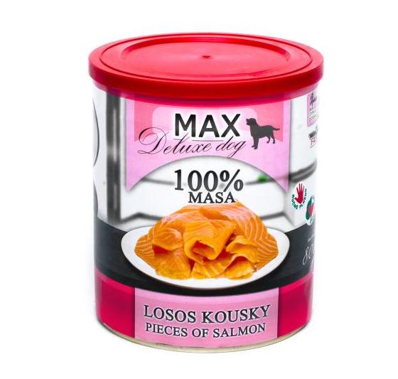 MAX Deluxe Dog losos kousky 800 g - Sokol Falco