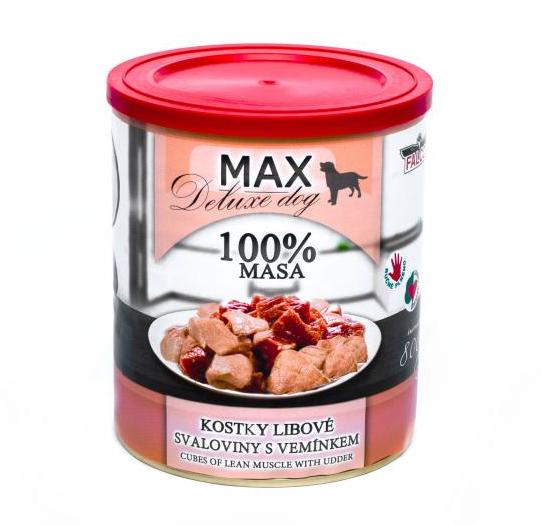 MAX Deluxe Dog kostky libové svaloviny s vemínkem 800 g - Sokol Falco