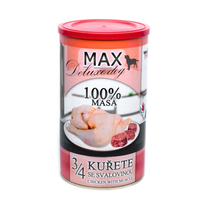MAX Deluxe Dog 3/4 kuřete se svalovinou 1200 g - Sokol Falco