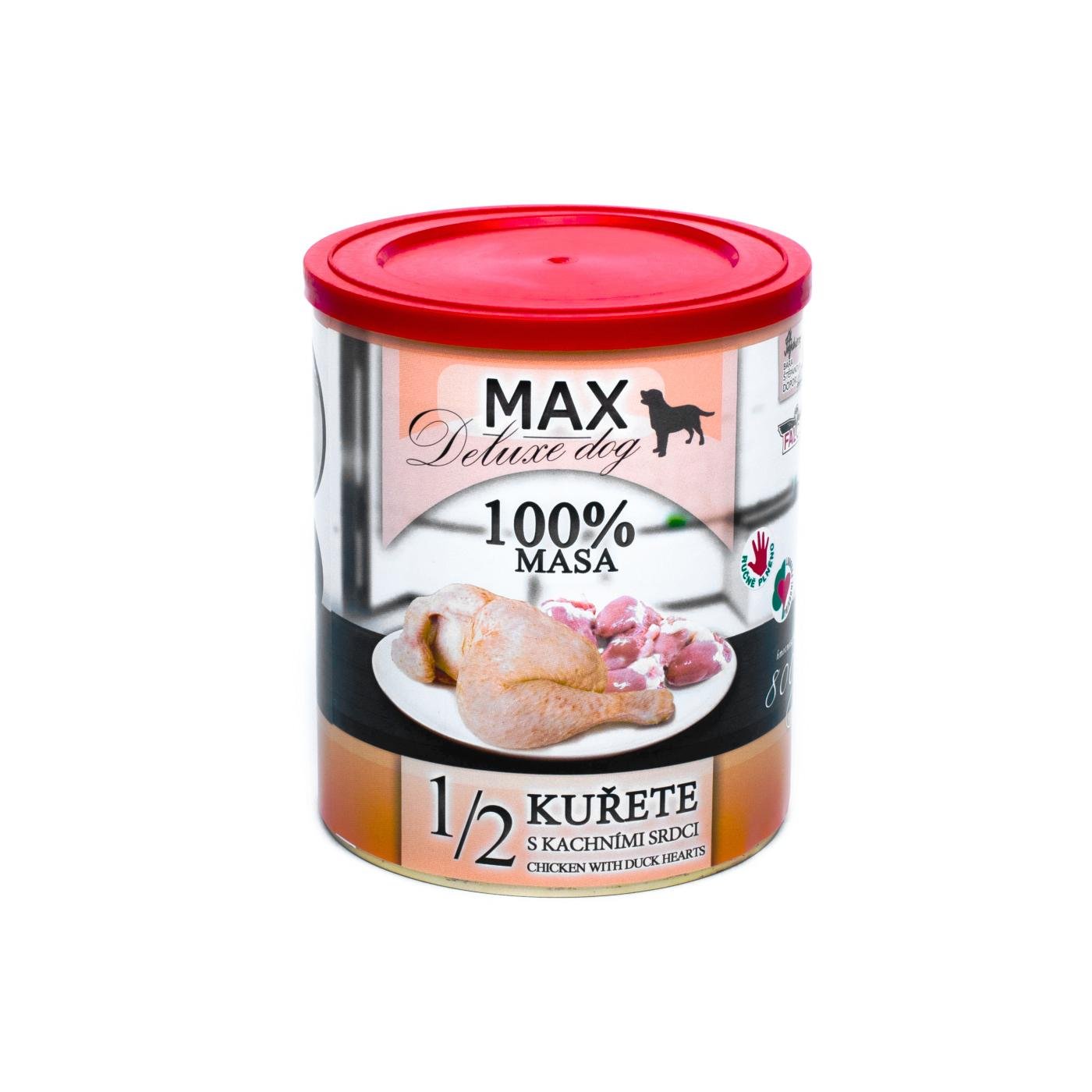 MAX Deluxe 1/2 kuřete s kachními srdci 800g
