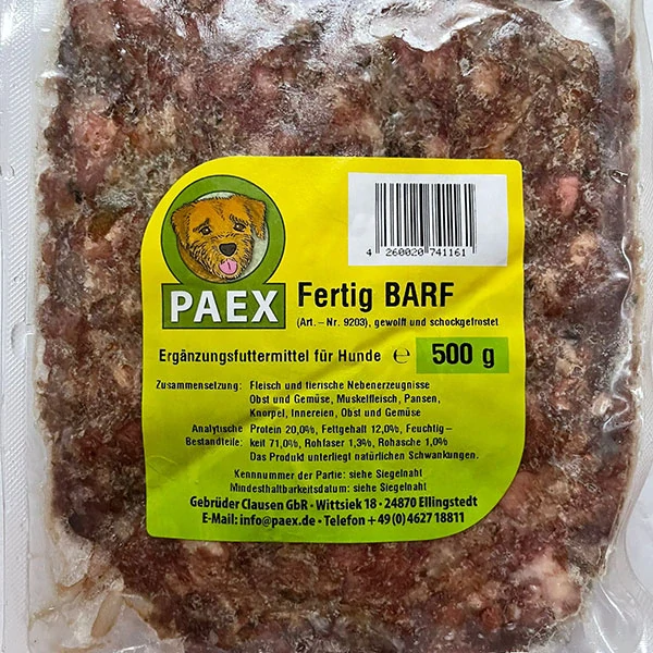 PAEX Kompletní směs – FERTIG BARF 500 g (NOVINKA)