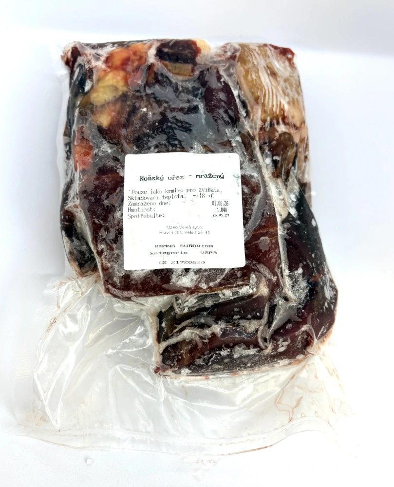 Koňský ořez kusový mražený 1kg - Maso Veleň II. jakkost