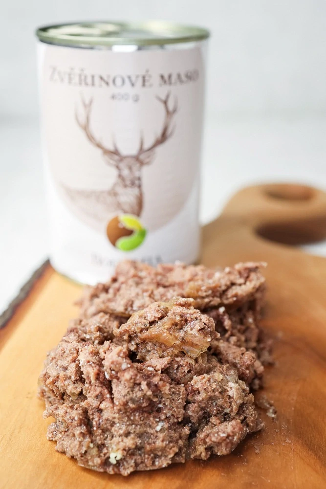 Zvěřinové maso ve vlastní šťávě 800 g - Bohemia Pet Food