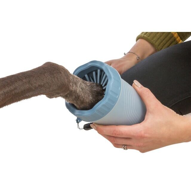 PAW CLEANER - kalíšek k čištění tlapek, silikon/plast, modrá M/L