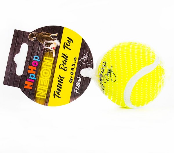 Neonový ve tmě svítící tenis. míč 6,5 cm HIP HOP DOG