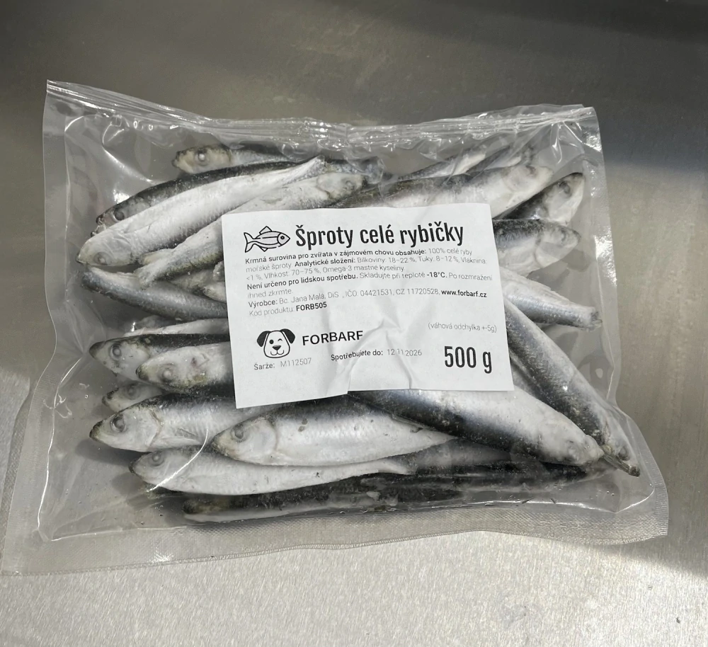 Forbarf | Šprot celý nekuchaný 500g 