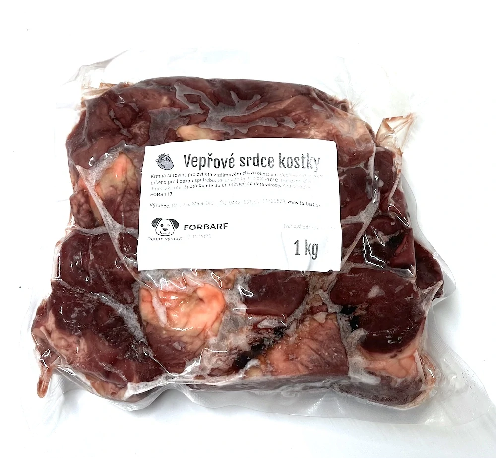 Forbarf | Vepřové srdce kostky 1kg