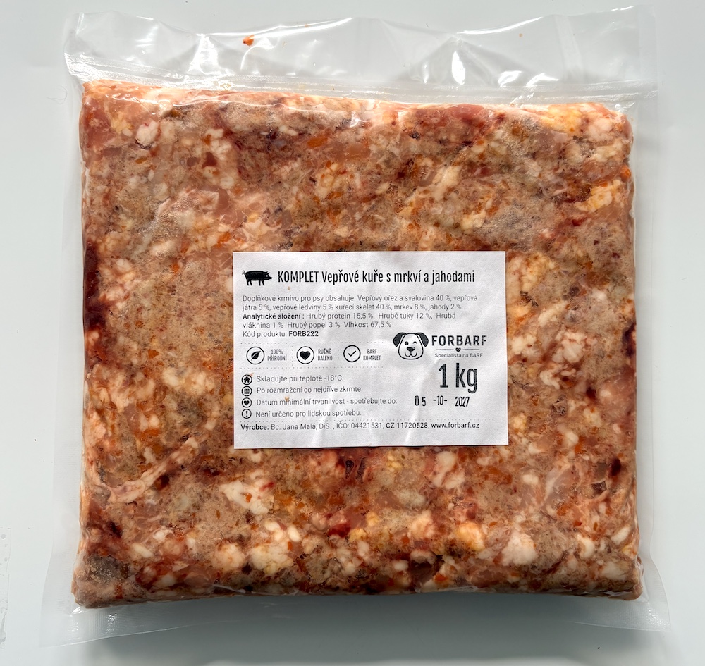 Forbarf | KOMPLET Vepřové kuře s mrkví a jahodou 1kg