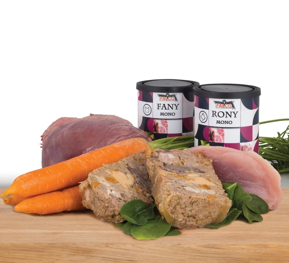 RONY MONO Vepřová svalovina s mrkví a špenátem 200g - Sokol Falco