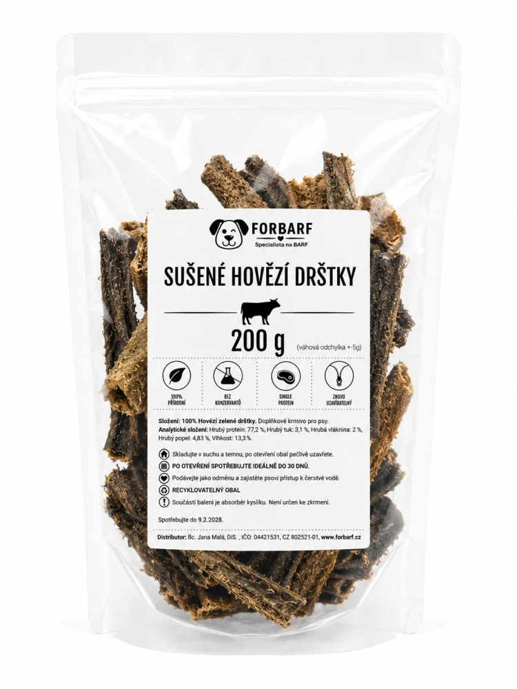 Forbarf | Sušené hovězí zelené dršťky 200g