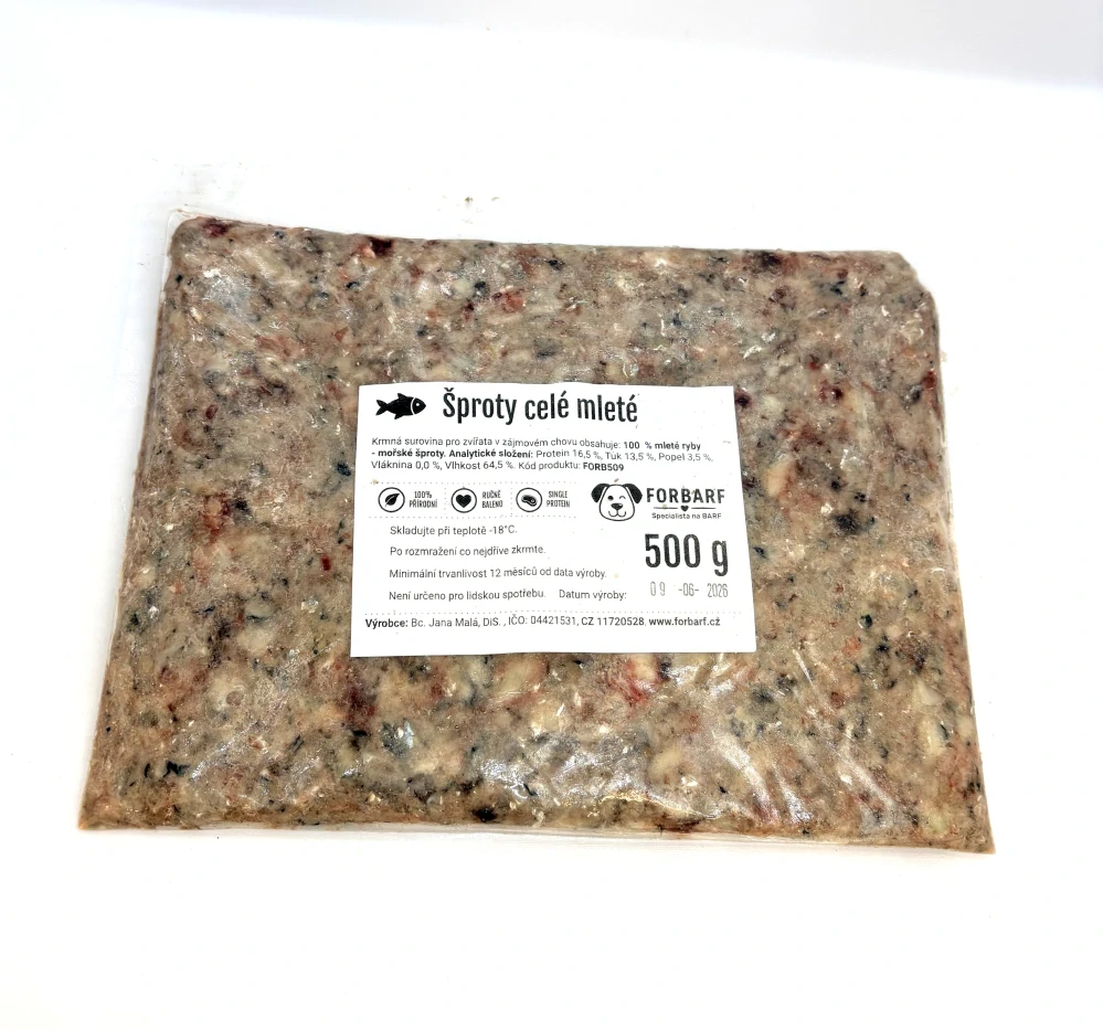 Forbarf | Šprot celý mletý 500g