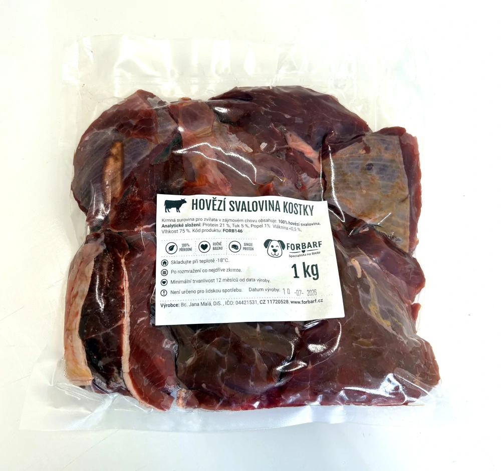 Forbarf | Hovězí svalovina kostky 1 kg