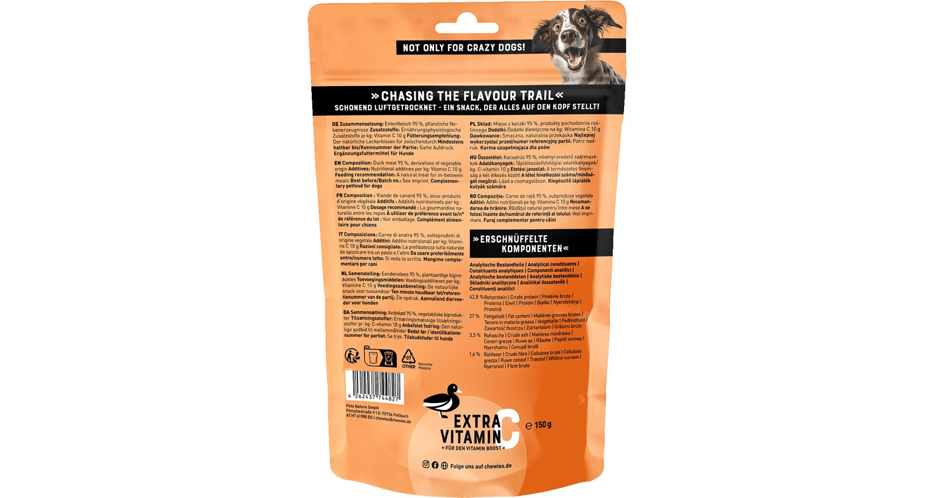 Chewies Fleischstreifen Soft Kachní maso Mini 70 g