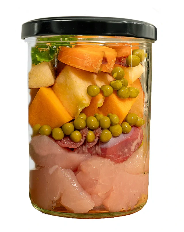 Fidelis - Vařené kuřecí menu s batáty, mrkví a jablkem 400g (DOPRODEJ)