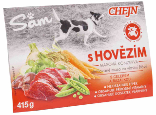 SAM hovězí 415g - Krmiva Chejn 