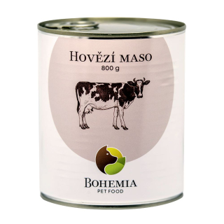 Hovězí maso ve vlastní šťávě 800 g - Bohemia Pet Food