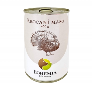 Krocaní maso ve vlastní šťávě 400 g - Bohemia Pet Food  