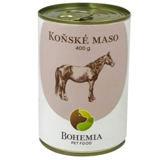 Koňské maso ve vlastní šťávě 400  - Bohemia Pet Food g 