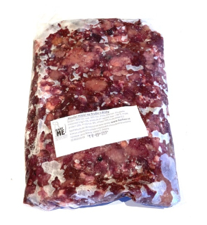 Hovězí mleté na hrubo s droby 1kg - Barf me!