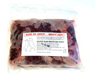 Hovězí maso mleté BEZ KOSTI 500g - Maso od Amose