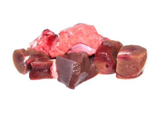 Hovězí droby mix kostky 1kg - Masožravci 