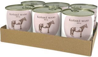 SIX PACK BOHEMIA Koňské maso ve vlastní šťávě 6 x 800 g
