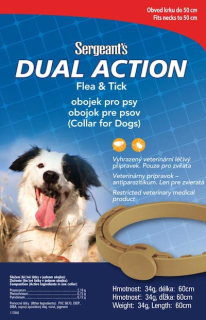 Sergeanťs Dual obojek antipar. střední pes (obvod krku do 50cm)