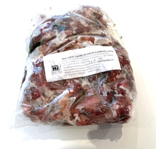 Kuře mleté s droby, špenátem a pohankou 800g - Barf me!