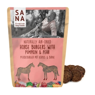 Koňské mini burgery s dýní a hruškou 100 g - SANA
