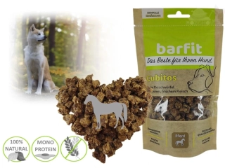 BARFIT sušené kostky masa 100% clear - konina 200g