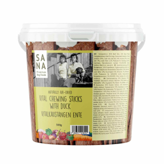Vitální žvýkací tyčinky s kachním masem (kyblík) 500 g - SANA 