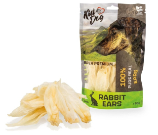KIDDOG SUPER PREMIUM 100% přírodní králičí uši 50 g