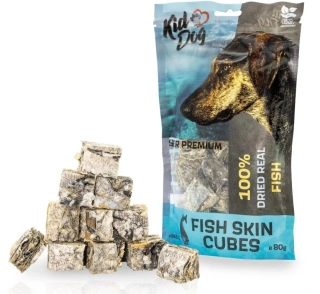 KIDDOG SUPER PREMIUM 100% rybí kostky - kůže z tresky 80 g
