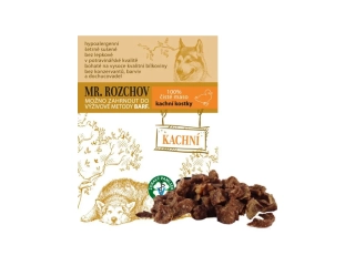 100% ČISTÉ SUŠENÉ MASO KACHNÍ KOSTKY - přírodní pamlsek 80g - Mr. Rozchov